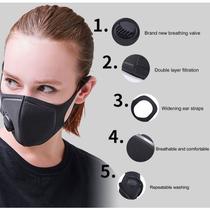 Protetor Facial Com válvula de filtro de respiração,reutilizável ,lavável