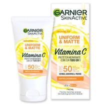 Protetor Facial Garnier Uniform E Matte Vitamina C FPS 50 Cor Clara 40g