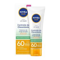 Protetor Facial Nivea Sun Oleoso Cor Clara FPS60 50ml Protetor Facial Nivea Sun Oleoso Cor Clara FPS60 50ml