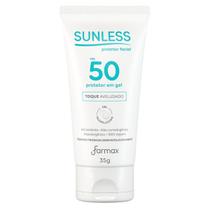 Protetor Facial Sunless Translúcido FPS50 Toque Avelud. 35G