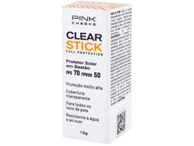 Protetor Facial Transparente Clear Stick Full Protection 12g-Pink Cheeks