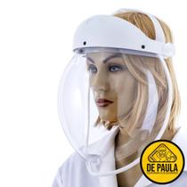 Protetor facial visor transparente bolha branco médicos enfermeiros