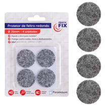 Protetor Feltro Adesivo Redondo 35mm 4 Uni Proteção Durabilidade Preservação Fixa Superfícies Fita dupla-face Discreto Pés móveis Cadeiras Gavetas
