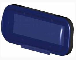 Protetor Frontal Som Radio e Toca Cd Maritimo - Barcos - Base na cor Preta e Tampa Protetora Azul