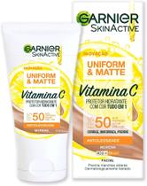 Protetor Hidratante Facial Garnier Uniform & Matte Vitamina C FPS 50 Cor Morena 40g - Mais vendido