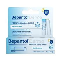 Protetor Hidratante Labial Diário FPS50 Bepantol Derma 4,5g Lábios Normais a Secos Dermarepair Resistente à Água