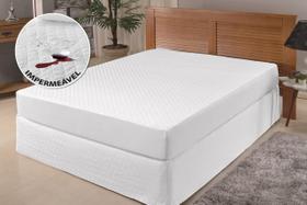 Protetor impermeável de colchão branco para cama casal queen