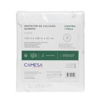 Protetor Impermeável De Colchão Casal Camesa Bambu Branco Protetor Impermeável De Colchão Casal Camesa Bambu Branco