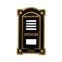 Protetor Interfone Dallas de Alumínio Fundido Ouro 4x10x19cm
