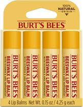 Protetor Labial Burt's Bees Beeswax - Pacote com 4 Unidades (4,25ml cada)