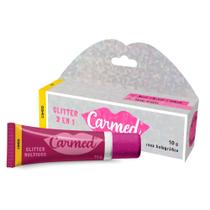 Protetor Labial Carmed Glitter 3 em 1 Tutti Frutti Rosa Holográfico 10g