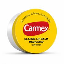 Protetor Labial Carmex Classic FPS 15 Lip Balm Pote Protectant Sunscreen Bálsamo Lábios Jar Protetor Labial Carmex Classic FPS 15 Lip Balm Pote Protectant Sunscreen Bálsamo Lábios Jar