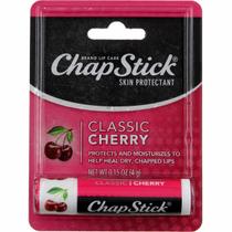 Protetor Labial ChapStick Clássico Sabor Cereja 4 Unidades 4g Protetor Labial ChapStick Clássico Sabor Cereja 4 Unidades 4g