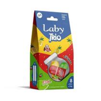 Protetor Labial Laby Trio FPS 8 Incolor 3 Unidades Protetor Labial Laby Trio FPS 8 Incolor 3 Unidades