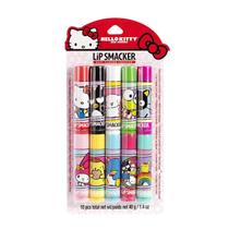 Protetor labial Lip Smacker Sanrio Hello Kitty, pacote com 10 unidades, transparente fosco