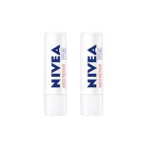 Protetor Labial Nivea 4,8g F15 Med Repair - Kit C/2 un