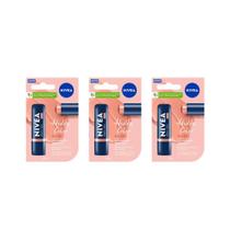 Protetor Labial Nivea 4,8G Hidra Color Nude - Kit C/3 Un