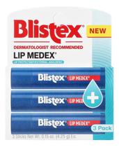 Protetor Labial Protetor Blistex Lip Medex Protectant Value 3 Pack Lip Balm Bastão 3Un Hidratante
