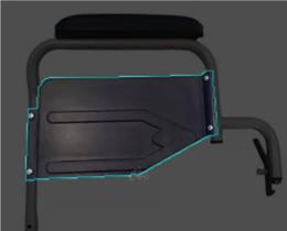 Protetor lateral de roupas cadeira Ottobock S1 - lado ESQUERDO