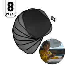 Protetor Lateral para Vidro de Carro com Ventosa Protege do sol Tapa Sol 8 peças Protetor Lateral para Vidro de Carro com Ventosa Protege do sol Tapa Sol 8 peças