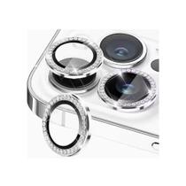 Protetor Lente de Câmera Com Strass Para iPhone 15 PRO e iPhone 15 PRO MAX - Anel de Vidro Temperado