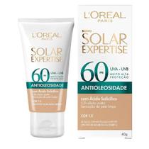 Protetor Loreal Expertise 60FPS clara 1.0 antioleosidade toque seco verde solar facial