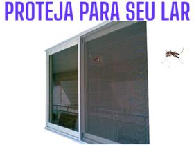 Protetor Mosquito da Dengue Protetor de Mosquito Zika Vírus Moscas Pernilongo Tela Mosquiteira para janela basculante - 65x105cm