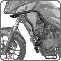 Protetor motor c/ pedaleira honda cb500x 2013+ scam sptop101