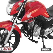 Protetor Motor Carenagem Honda Cg160 2014+ (Titan/ Fan/ Start e Cargo) Com Pedaleira Scam Sptop502 Protetor Motor Carenagem Honda Cg160 2014+ (Titan/ Fan/ Start e Cargo) Com Pedaleira Scam Sptop502