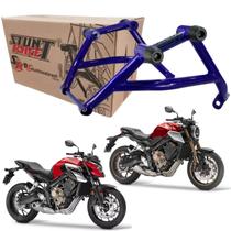 Protetor Motor Carenagem Stunt Race honda Cb650f Cb650r Azul