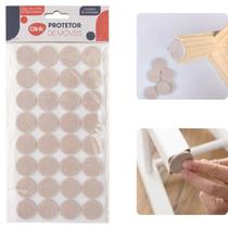 Protetor moveis redondo 2,5 cm 32 pecas feltro 2,5 cm x 2,5 cm x 0,2 cm
