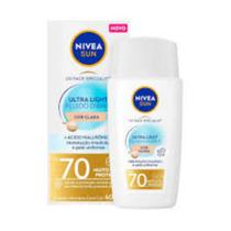 Protetor Nivea Sun FPS70 Cor Clara 40ml Protetor Nivea Sun FPS70 Cor Clara 40ml