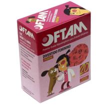 Protetor Ocular Oftam Divertidos Feminino Tamanho P AMP 20 Unidades