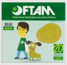 Protetor Ocular Oftam Grande Bege cx C/20 Unidades Protetor Ocular Oftam Grande Bege cx C/20 Unidades