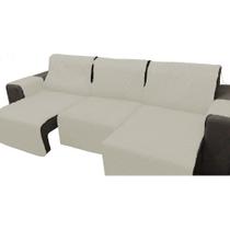 Protetor para sofa 3,20 3modulos (largura total com os braços)forrado e com fixador no encosto,3 assentos que abre e fec - Lucelia