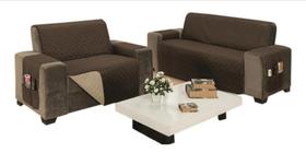 Protetor Para Sofá Dupla Face King 2 e 3 Lugares Matelado Impermeável Protetor Para Sofá Dupla Face King 2 e 3 Lugares Matelado Impermeável