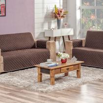 Protetor para sofá jogo 2 e 3 king lugares impermeável tabaco/caqui-7502 Protetor para sofá jogo 2 e 3 king lugares impermeável tabaco/caqui-7502