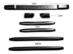 Protetor parachoque honda fit civic city compativel borrachão batente kit com 7 peças autocolantes
