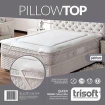 Protetor pillow top confortavél 1,60x2,00x0,40 de altura cama colchão casal queen size trisoft