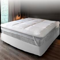 Protetor Pillow Top King 193x203cm Percal 400 Fios Extra Macio e Confortável Conforto e Proteção para Colchão