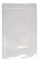 Protetor Porta Crachá Bolsa Pvc Cristal 10x15cm 50 Unid