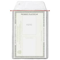Protetor Porta Documento Plástico 7,5x10,5cm para RG Identidade 100 Unidades ACP com Garantia