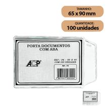 Protetor Porta Documentos com Aba Acp 65x90mm P-6 C/100 Protetor Porta Documentos com Aba Acp 65x90mm P-6 C/100