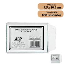 Protetor Porta Documentos com Aba Acp 75x105mm P-7 C/100