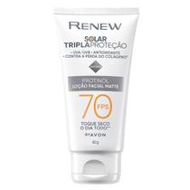Protetor Renew Solar Advance Matte Ultraleve Anti-Idade FPS 70 40g