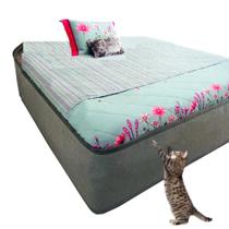 Protetor Saia Cama Box E Arranhador De Gatos