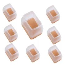 Protetor Silicone Feltro Retangular Pé Mesa E Cadeira 4 Pçs Protetor Silicone Feltro Retangular Pé Mesa E Cadeira 4 Pçs