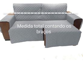 Protetor Sofá 2.30m(medindo Com Braços)2 Modulos Retratil e reclinavel -cinza claro - RJ ENXOVAIS
