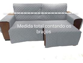 Protetor Sofá 2.90m(medindo Com Braços)2 Modulos Retratil e reclinavel -cinza claro - enxovais rj