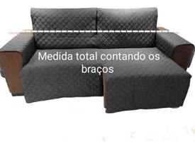 Protetor Sofá 2.90m(medindo Com Braços)2 Modulos Retratil e reclinavel - cinza escuro